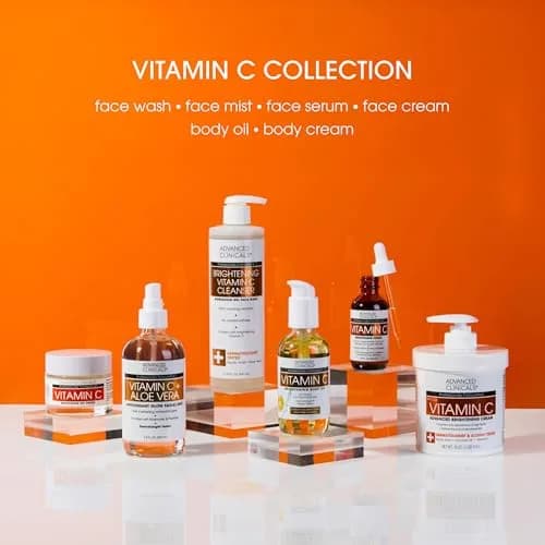 Advanced Clinicals Vitamin C Brightening Body Cream 473ml (16oz) | Visibly Illuminates for Radiant Skin thumbnail 8