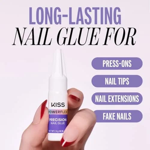 KISS PowerFlex Precision Nail Glue for Press Ons, Kits, Tips & Wraps 0.10 oz (2.96 ml) | Ultra Strong Bond for DIY Nails thumbnail 2