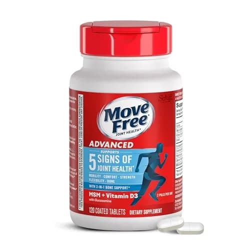 Move Free Advanced Glucosamine Chondroitin MSM + Vitamin D3 | Supports Joint & Bone Health, 120 Tablets thumbnail 1