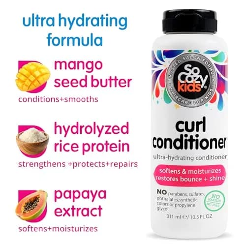 SO COZY Kids Curl Conditioner for Curly Hair 311ml (10.5 Fl Oz) | Ultra-Hydrating Detangler for Frizz Control thumbnail 3