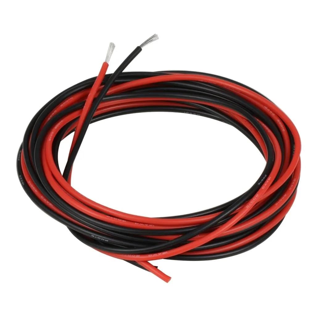 BNTECHGO 20 AWG Silicone Wire Red and Black | 10ft Each, Tinned Copper, 600V, Flexible — 18 AWG 10ft