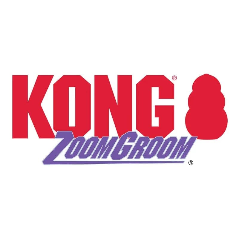 KONG ZoomGroom Dog Brush Blue | Massages Skin & Stimulates Oil Production thumbnail 7