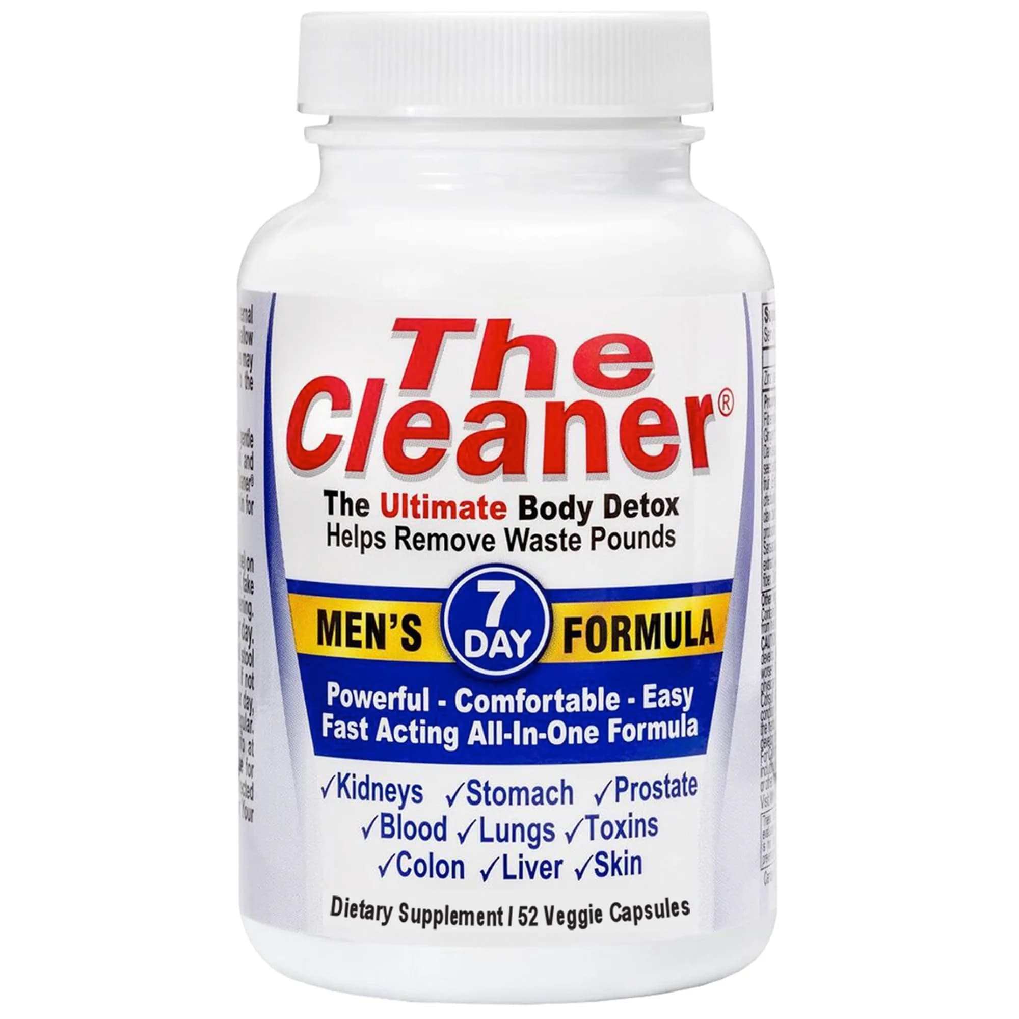 Century Systems The Cleaner Detox 52 Vegetarian Capsules | 7-Day Internal Cleansing Support for Men - main product image