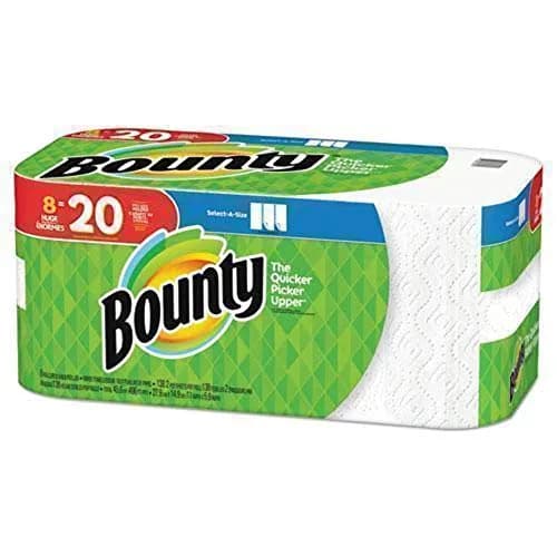 Bounty Select-A-Size Paper Towels 138 Count (8 Rolls) | Twice as Absorbent, 2-Ply thumbnail 1