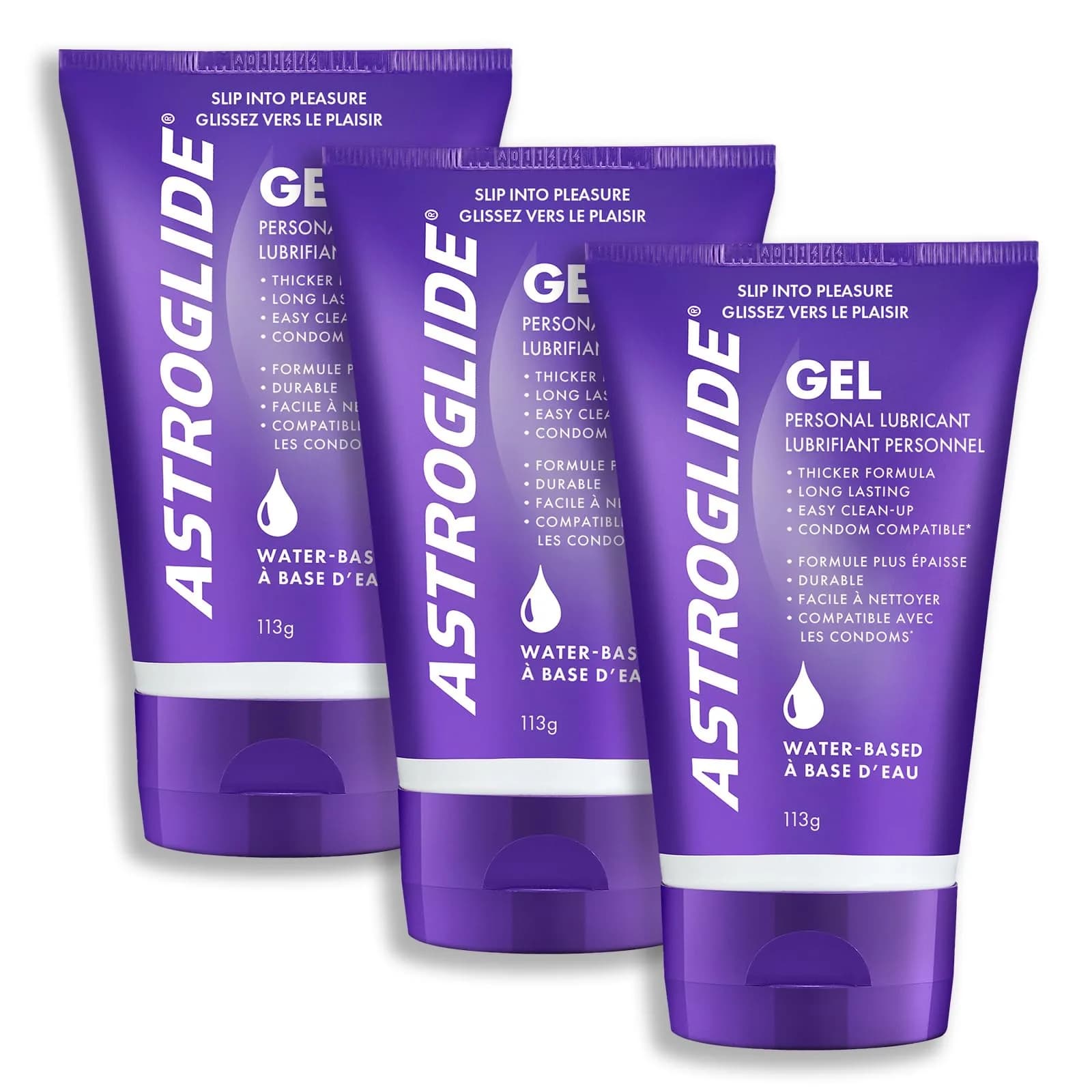 Astroglide Ultra Gentle Gel Lube 88.7ml (3 Fl Oz) | Hypoallergenic Water-Based Personal Lubricant — 4 Ounce