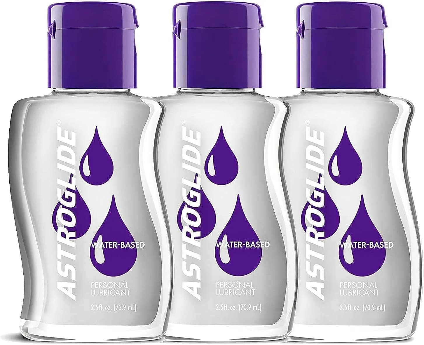 Astroglide Water-Based Liquid Personal Lubricant 148ml (5 Fl Oz) | Silky Smooth Glide for Intimacy — 2.5 Fl Oz