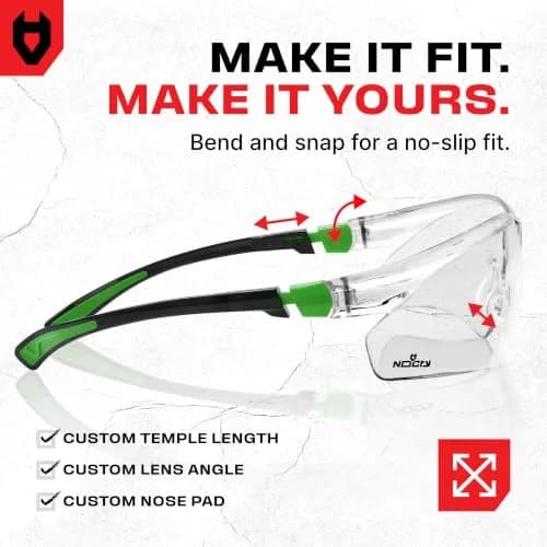 NoCry Clear Safety Glasses with Anti-Fog & Scratch Resistant Lenses, Adjustable Fit | ANSI Z87 Certified Protective Eyewear with 100% UV Shielding thumbnail 5