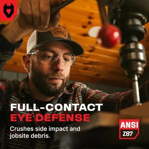 NoCry Clear Safety Glasses with Anti-Fog & Scratch Resistant Lenses, Adjustable Fit | ANSI Z87 Certified Protective Eyewear with 100% UV Shielding thumbnail 3