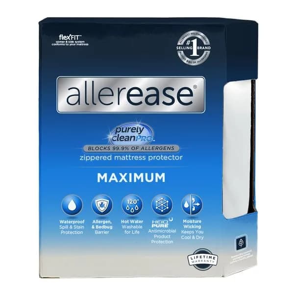 Aller-Ease Maximum Allergy Mattress Protector Full Size 74.5" L x 53.5" W x 10" D | Waterproof & Breathable for Allergy Relief thumbnail 3