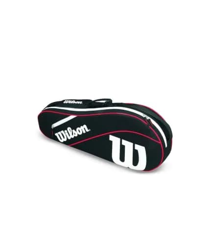 Wilson Advantage III Triple Tennis Racket Bag - Black/White/Red, Holds up to 3 Rackets | 77 cm (30 in) Bag thumbnail 1