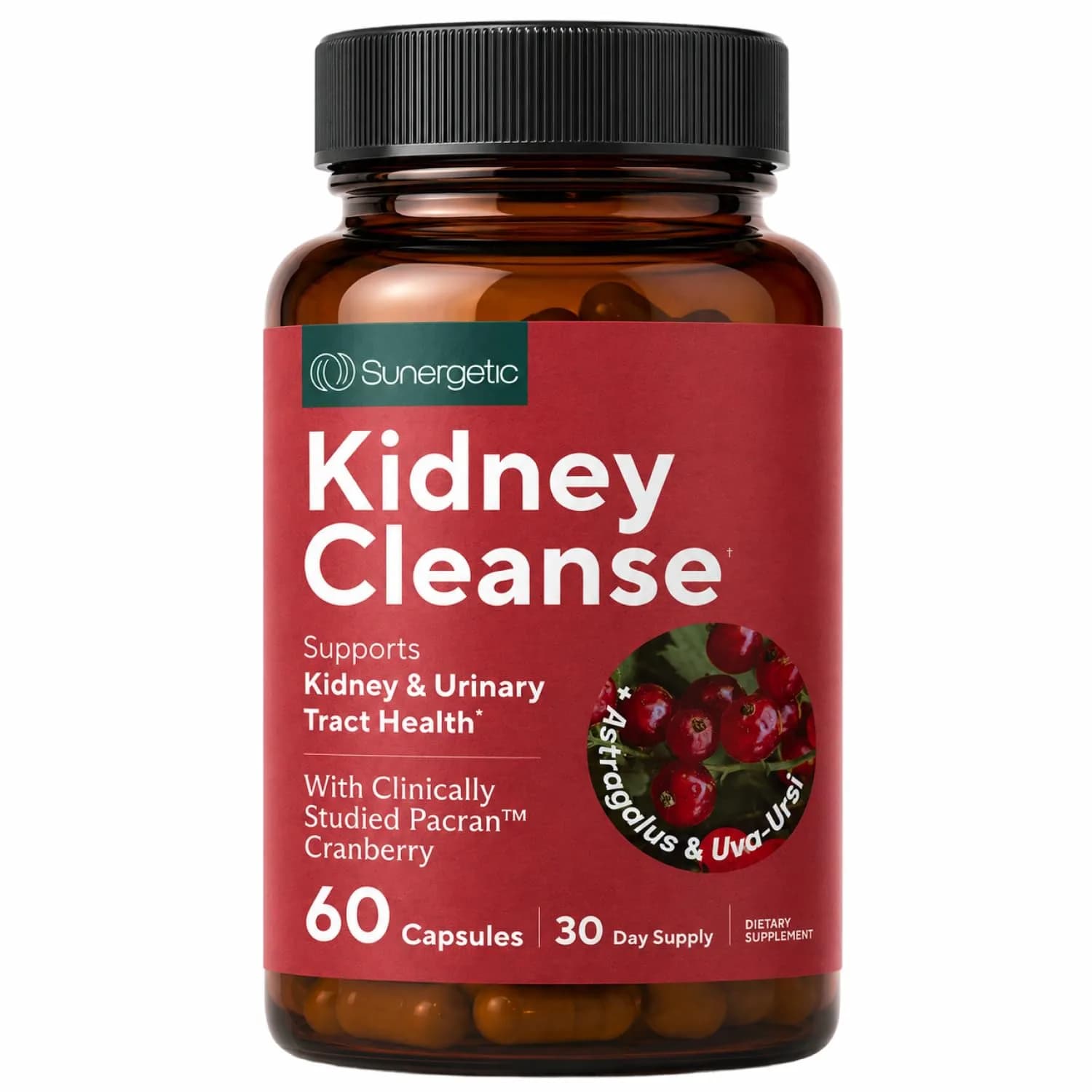 Sunergetic Kidney Cleanse Supplement 60 Capsules | Supports Healthy Kidneys & Urinary Tract