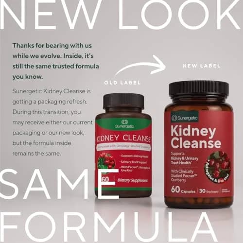 Sunergetic Kidney Cleanse Supplement 60 Capsules | Supports Healthy Kidneys & Urinary Tract thumbnail 3