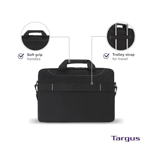 Targus Laptop Slim Briefcase for 15.6-inches | Water-Resistant, Lightweight, Professional thumbnail 6
