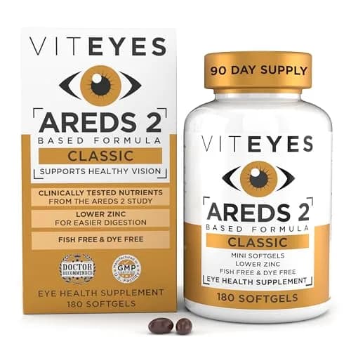 Viteyes AREDS 2 Classic Macular Health Formula Softgels 180 Count (Pack of 1) | Eye Health Vitamin to Support Macular Health thumbnail 1
