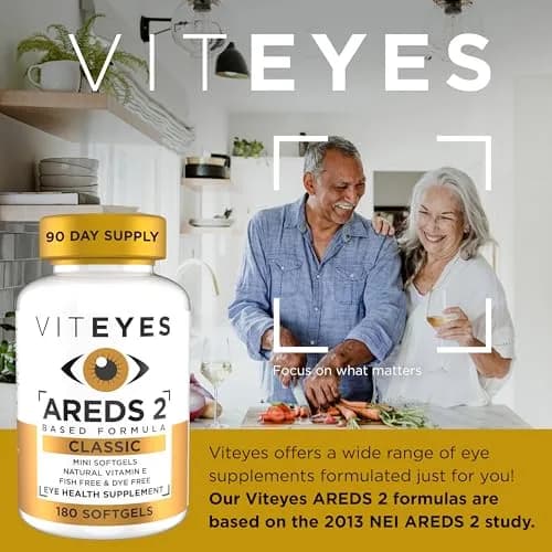 Viteyes AREDS 2 Classic Macular Health Formula Softgels 180 Count (Pack of 1) | Eye Health Vitamin to Support Macular Health thumbnail 2
