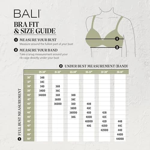 Bali Passion For Comfort Minimizer Underwire Bra 40DD | Supports & Shapes with Supportive Fit thumbnail 5