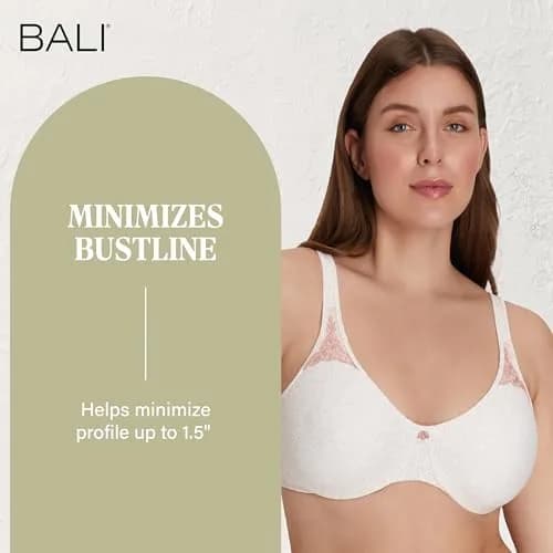 Bali Passion For Comfort Minimizer Underwire Bra 40DD | Supports & Shapes with Supportive Fit thumbnail 8