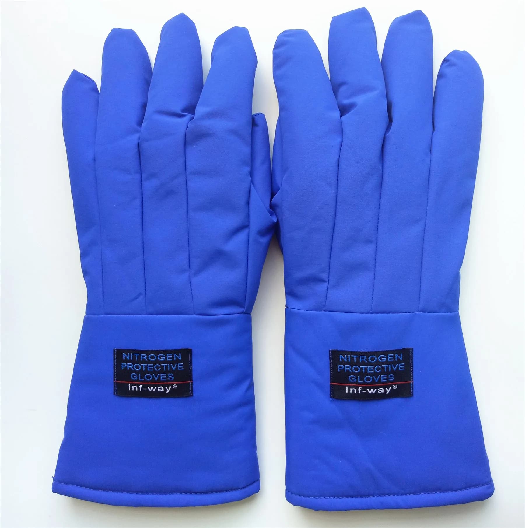 Inf-way Blue Mid Arm Length/15" Cryogenic Gloves for Extreme Cold Protection