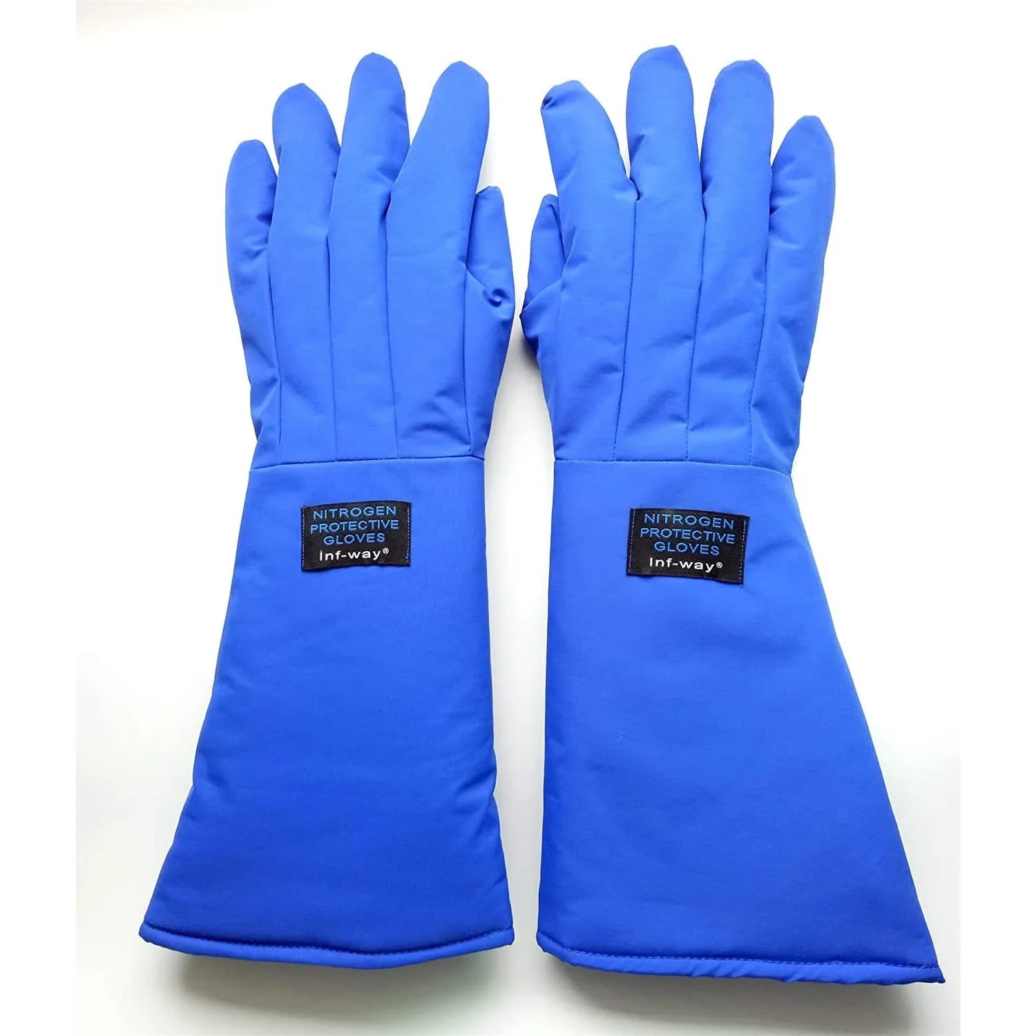 Inf-way Blue Elbow Length Cryogenic Gloves - 19" for Extreme Cold Protection