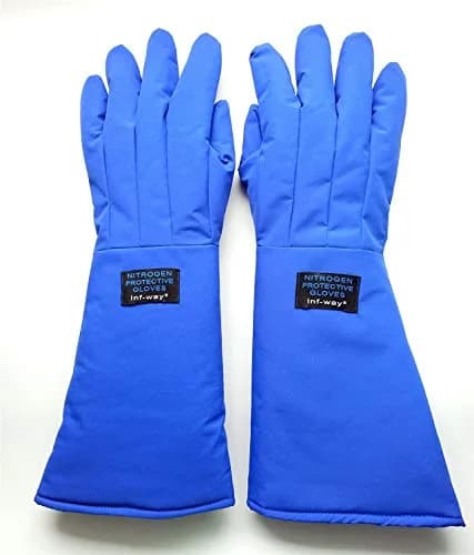 Inf-way Blue Elbow Length Cryogenic Gloves - 19" for Extreme Cold Protection thumbnail 1