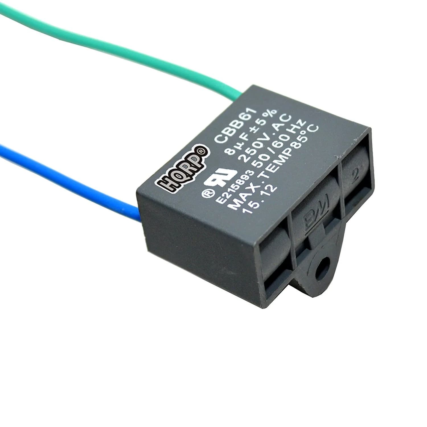HQRP 4.5uf+5uf+6uf 5-Wire Motor Capacitor 250VAC (16µF Total) | Replacement for Harbor Breeze Ceiling Fan — 8uf 2-Wire