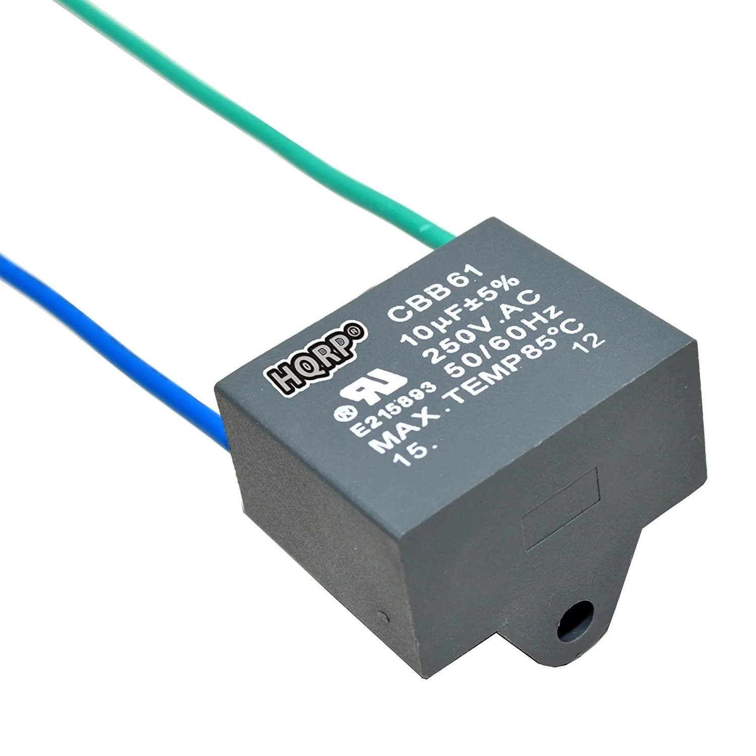 HQRP 4.5uf+5uf+6uf 5-Wire Motor Capacitor 250VAC (16µF Total) | Replacement for Harbor Breeze Ceiling Fan — 10uf 2-Wire