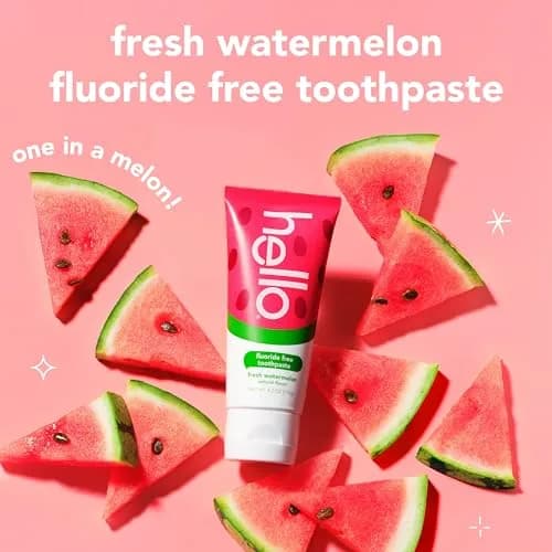 hello Kids Fluoride Free Toothpaste Fresh Watermelon 125ml (4.2 oz) | Removes Plaque, Polishes Teeth thumbnail 4