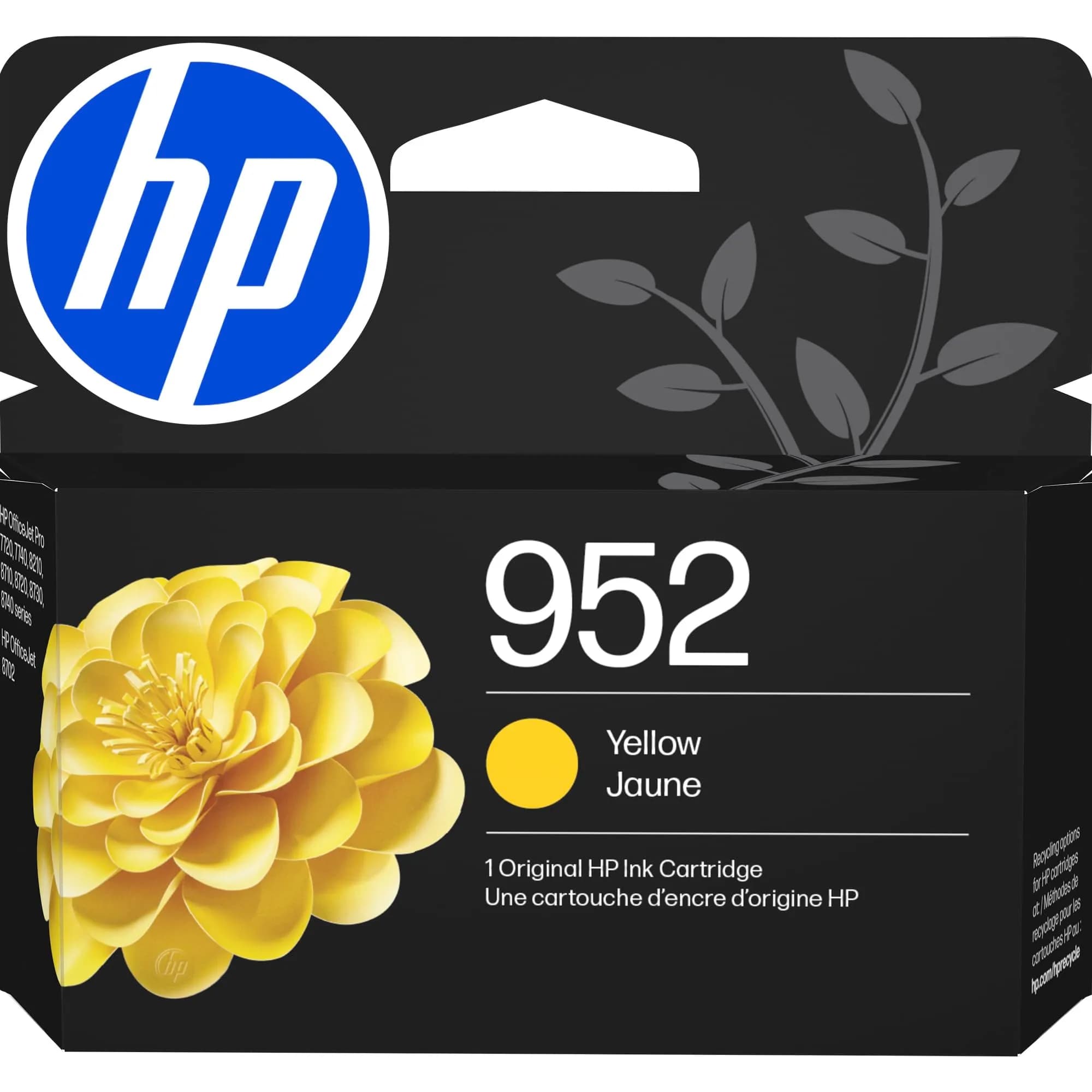 HP 952 Cyan Ink Cartridge | High Yield 630 Pages | Works with OfficeJet Pro 7720-8740 Series — Yellow