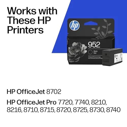 HP 952 Black Ink Cartridge (1 Pack) | Genuine Pigment Ink for OfficeJet Pro Printers | 900 Pages thumbnail 2