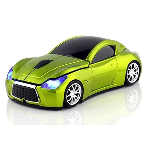 MGbeauty Sports Car Wireless Mouse | 1600 DPI Optical, 3 Buttons, LED Lights, 2.4GHz Wireless thumbnail 1