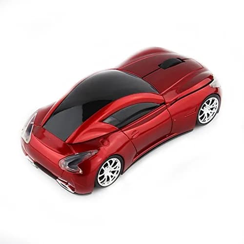 MGbeauty Sports Car Wireless Mouse | 1600 DPI Optical Sensor, 3 Buttons, Red thumbnail 4