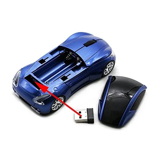 MGbeauty Sports Car Wireless Mouse | 1600 DPI Optical Sensor, 3 Buttons, Red thumbnail 5