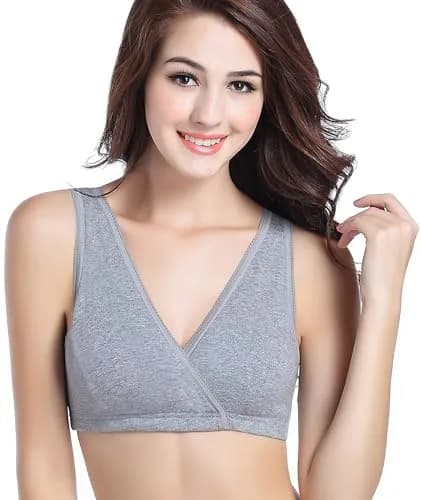 CAKYE 3 Pack Maternity Nursing Sleep Bra Cotton Bralette | Easy Access, Soft Cotton, Supportive for Pregnancy & Postpartum (70-120 chars) thumbnail 4