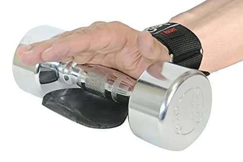 Cobra Grips PRO A PRO Black Rubber Weight Lifting Gloves with Wrist Wraps - 5.5 - 8.75" Wrist thumbnail 4