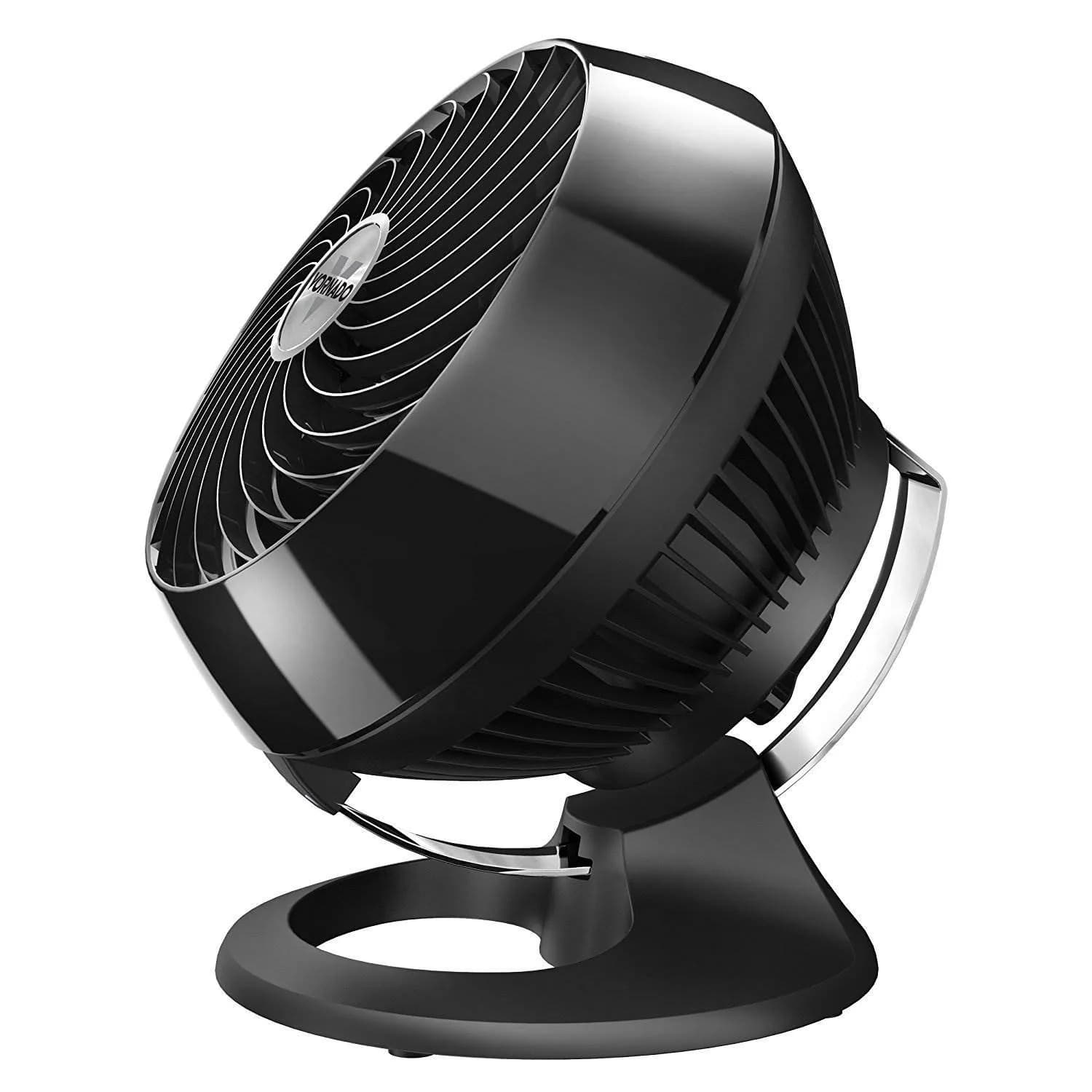 Vornado 460 Small Desk Fan with 3 Speed Settings, Adjustable Tilt Chrome Glide Bar, for Bedroom, Office, Home, Air Circulation up to 70 Feet, Quiet Table Fan, Black thumbnail 1