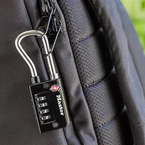 Master Lock TSA Approved Luggage Lock, 1-5/16 in. Wide, Black | Set Your Own Combination for Travel & Security thumbnail 6