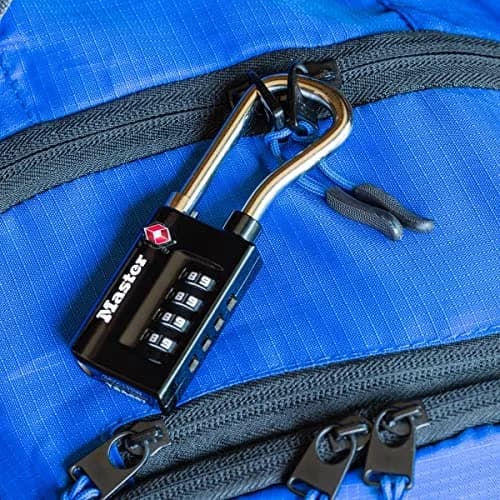 Master Lock TSA Approved Luggage Lock, 1-5/16 in. Wide, Black | Set Your Own Combination for Travel & Security thumbnail 2