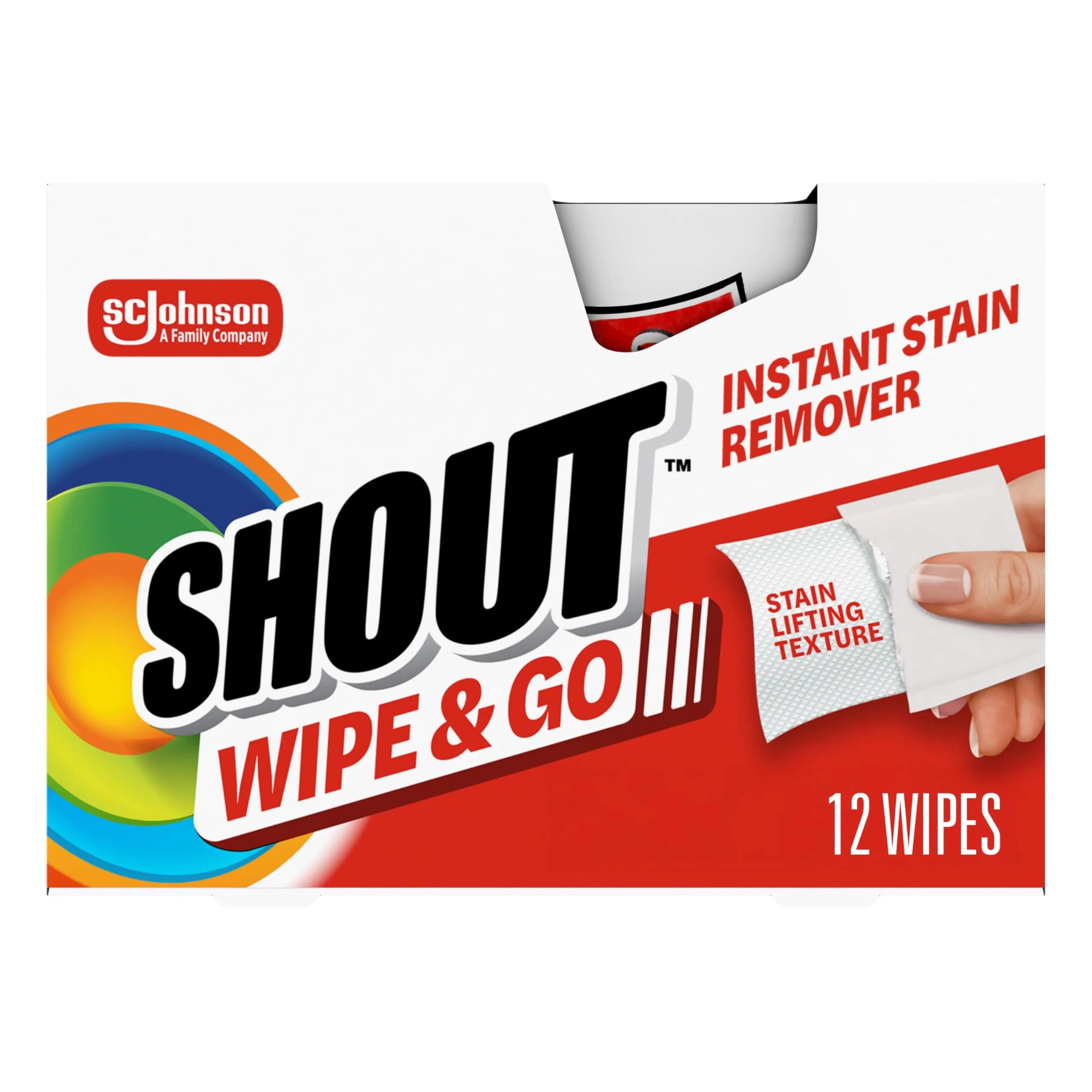 Shout Wipe & Go Instant Stain Remover Wipes 144 Count | Portable Stain Solution for On-the-Go Messes - main product image