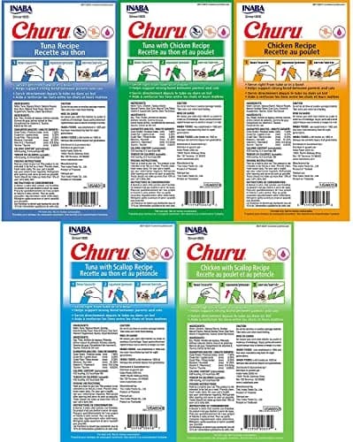 INABA Churu Lickable Creamy Purée Cat Treats 5 Flavor Variety Pack, 40 Tubes (20 oz / 567 g) thumbnail 2