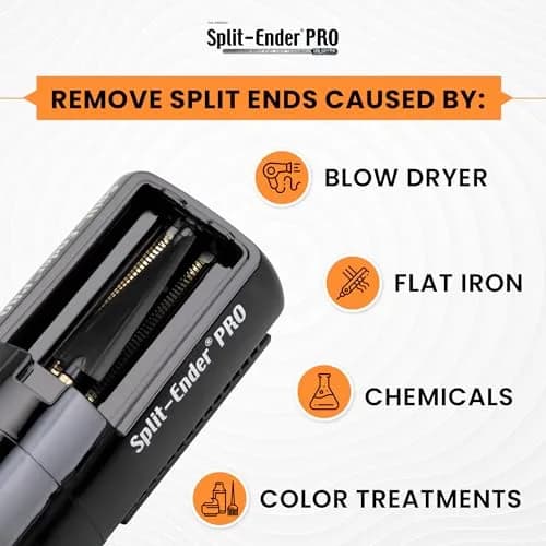 Split-Ender PRO Hair Trimmer - Cordless Professional Hair Tool for Damaged & Frizzy Hair | Black thumbnail 4
