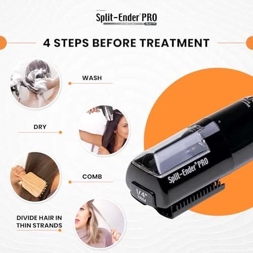 Split-Ender PRO Hair Trimmer - Cordless Professional Hair Tool for Damaged & Frizzy Hair | Black thumbnail 8