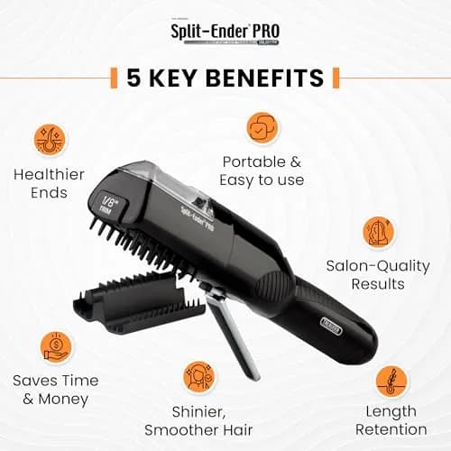 Split-Ender PRO Hair Trimmer - Cordless Professional Hair Tool for Damaged & Frizzy Hair | Black thumbnail 3