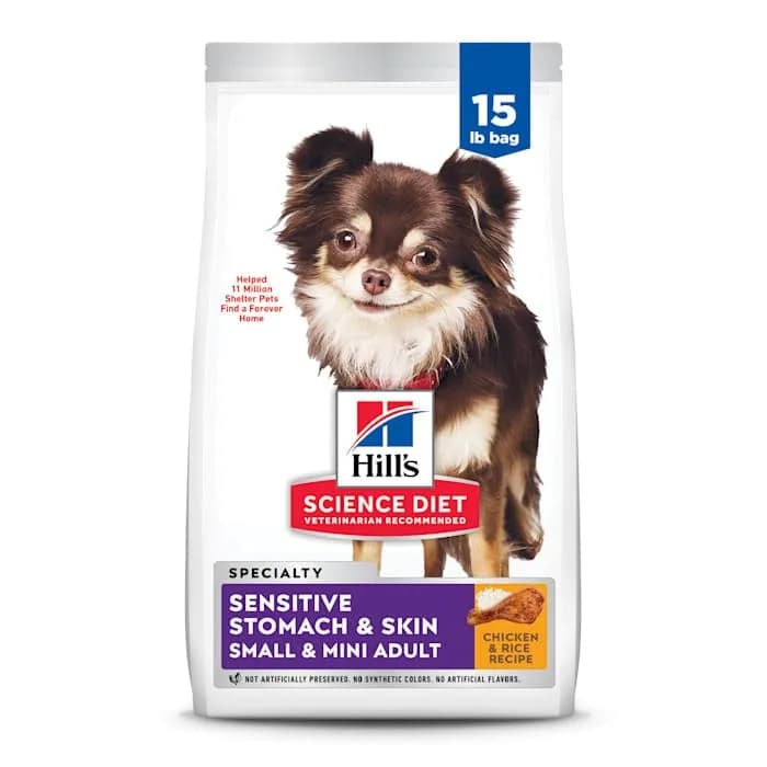 Hill's Science Diet Sensitive Stomach & Skin Small & Mini Dry Dog Food, 6.8 kg (15 lb) | Veterinarian Recommended for Digestive & Skin Health thumbnail 5