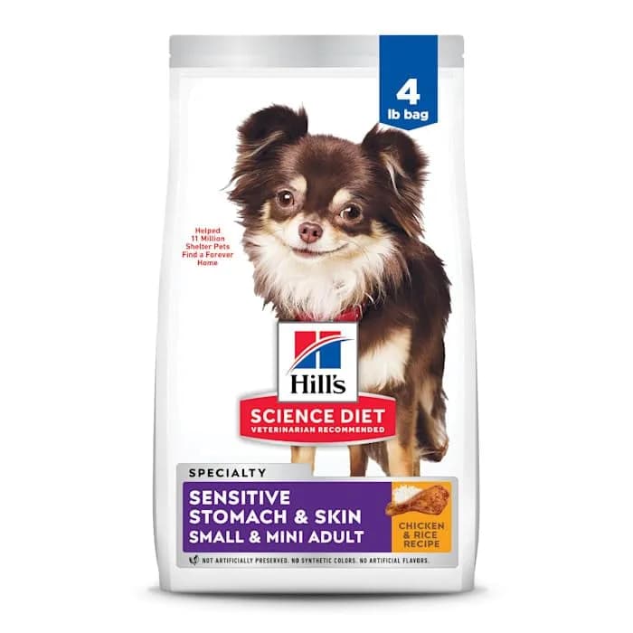 Hill's Science Diet Sensitive Stomach & Skin Small & Mini Dry Dog Food Chicken Recipe 1.81 kg (4 lb) | Vet-Recommended for Digestive & Skin Health thumbnail 5
