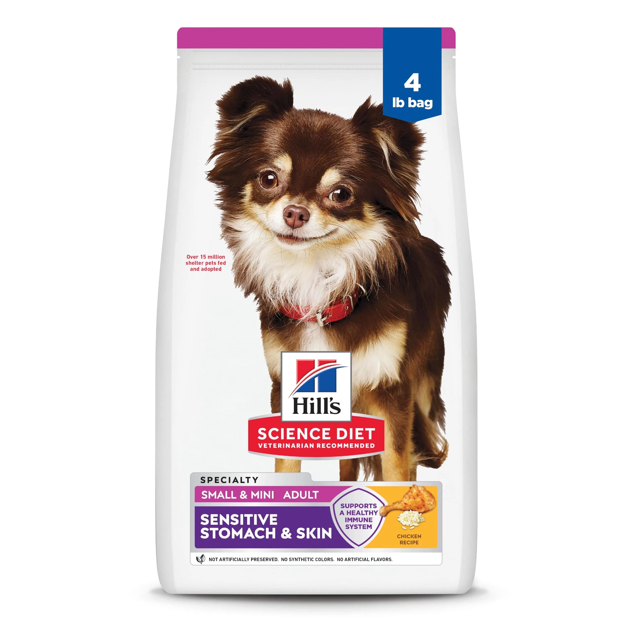 Hill's Science Diet Sensitive Stomach & Skin Small & Mini Dry Dog Food Chicken Recipe 1.81 kg (4 lb) | Vet-Recommended for Digestive & Skin Health