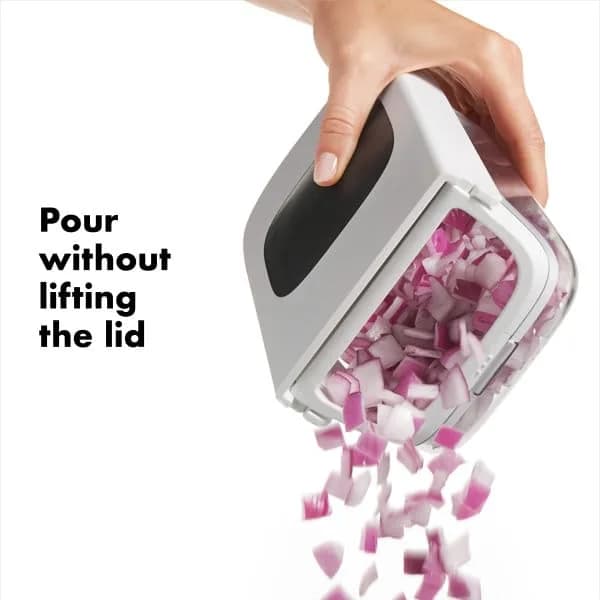 OXO Good Grips Vegetable and Onion Chopper with Easy Pour Opening, 1L (1.06 Qt) | Manual Kitchen Tool for Onions, Vegetables, and Fruits thumbnail 3