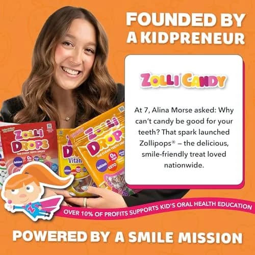 Zolli Drops Sugar-Free Assorted Fruit Flavors Hard Candy 47g (1.6 oz) | Dentist-Approved for Healthier Smiles thumbnail 5