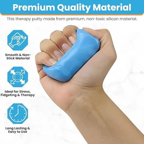 FlintRehab Therapy Putty for Teens & Adults (12 oz Total, 3 oz Each) | 4 Resistance Levels for Hand Strengthening & Stress Relief thumbnail 5