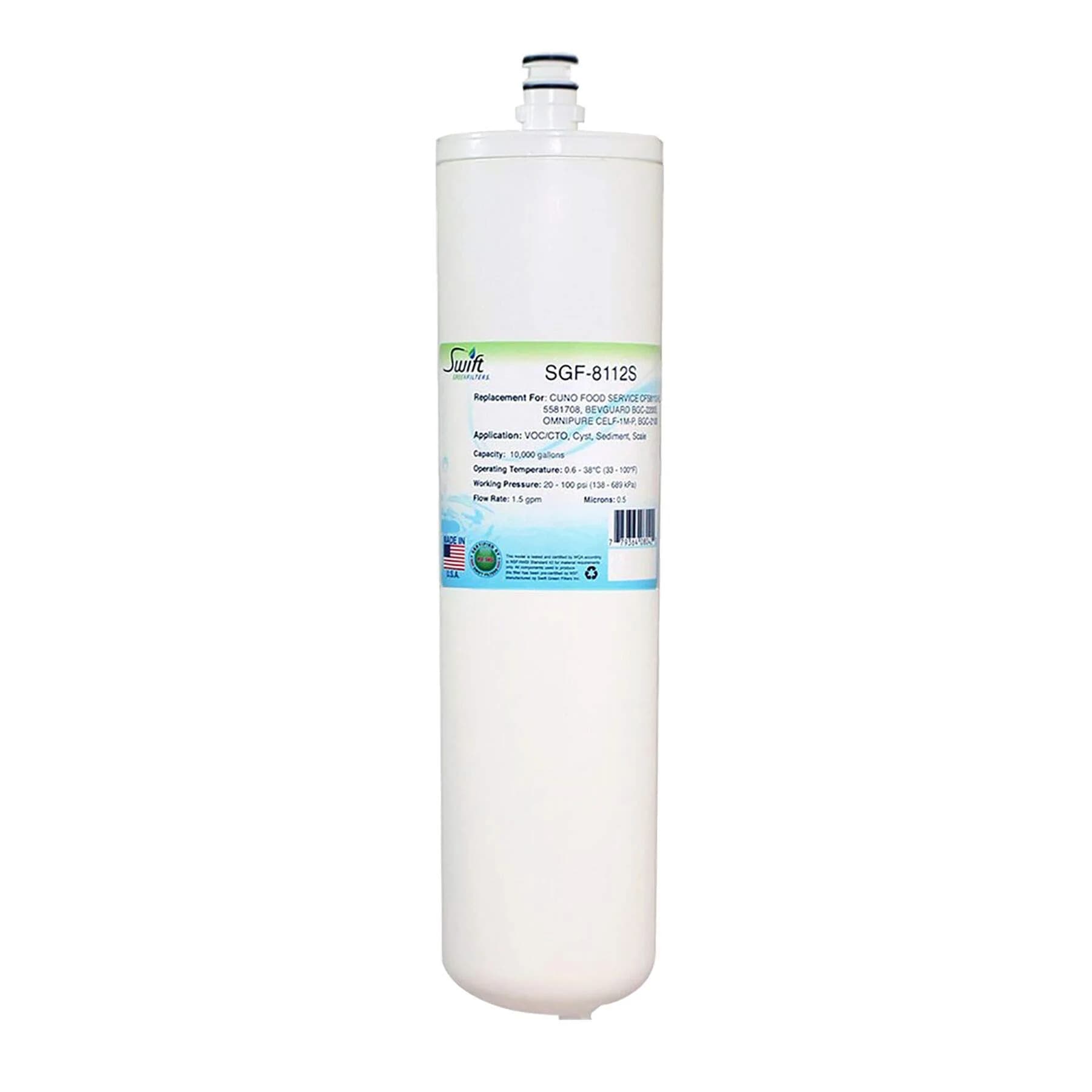 Swift Green Filters SGF-8112S Replacement Water Filter 17.2 oz (0.8 kg) | NSF/ANSI Certified for VOCs, Chlorine Taste & Odor Reduction - main product image
