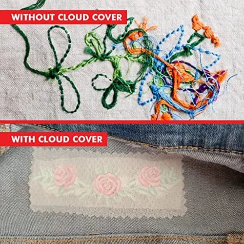 Superpunch Cloud Cover Embroidery Backing White 30.48cm x 9.14m (12 in x 10 yd) | Soft Iron-On Fabric for Itchy Stitches thumbnail 5